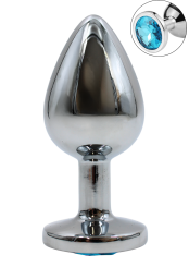 Plug bijou en aluminium bijou bleu Large - RY-003LBL