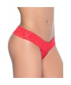 String ouvert brésilien rouge en dentelle