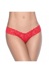 String rouge sexy dentelle