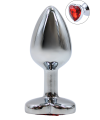 Plug bijou coeur en aluminium. Bijou rouge Small - RY-013RED