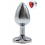 Plug bijou coeur en aluminium. Bijou rouge Small - RY-013RED