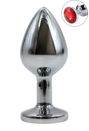 Plug bijou en aluminium bijou rouge Medium - RY-002RED