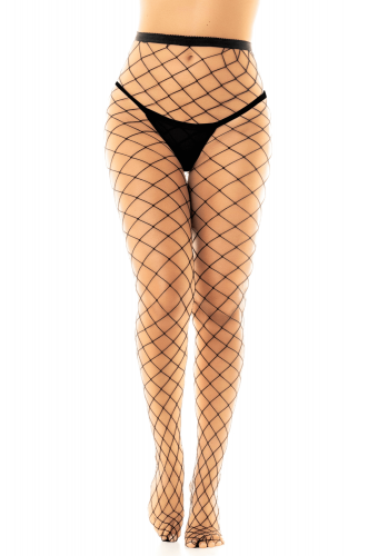 Collant large maille noire 