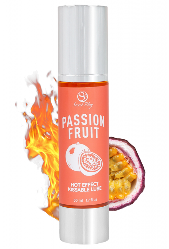 2 en 1 Lubrifiant et huile de massage fruit de la passion chauffant