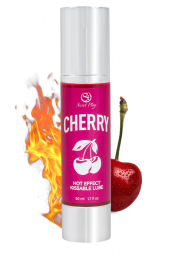 2 en 1 Lubrifiant et huile de massage cerise chauffant
