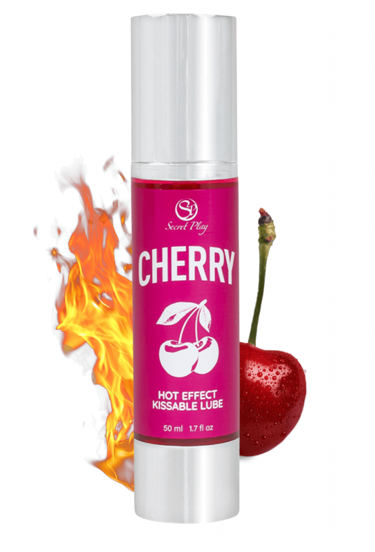 2 en 1 Lubrifiant et huile de massage cerise chauffant