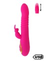 TWIST 2 Rose, Vibromasseur Rabbit va-et-vient USB en silicone médical, doté de 18 modes de stimulation