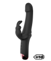 Vibromasseur Rabbit USB, silicone médical doux et lisse, doté de 10 modes de vibration