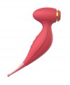 Oiseau du Paradis - Vibromasseur 2 en 1 avec succion et stimulateur rouge - CR-820RED
