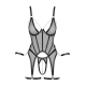 Ensemble Porte-Jarretelles  String Ouvert Résille Noir - Cottelli
