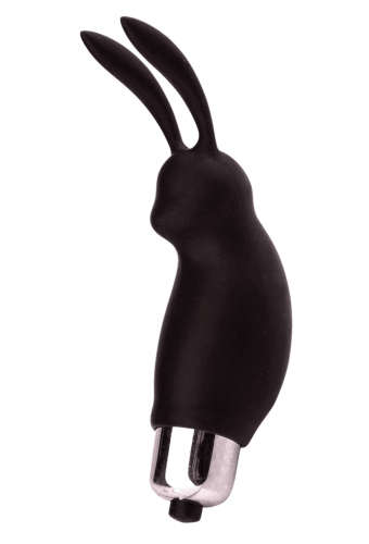 Mini Stimulateur Clitoridien Lapin Noir  1 dosette lubrifiant — Pocket Pleasure