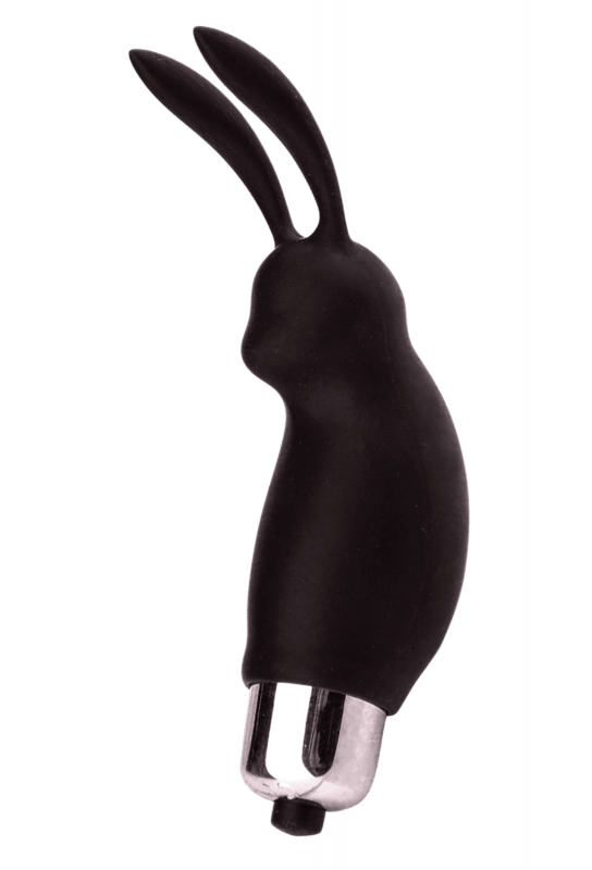 Mini Stimulateur Clitoridien Lapin Noir  1 dosette lubrifiant — Pocket Pleasure