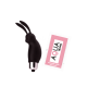 Mini Stimulateur Clitoridien Lapin Noir  1 dosette lubrifiant — Pocket Pleasure