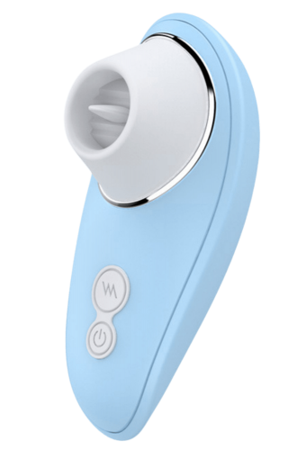 Vibromasseur bleu à langue vibrante pour cunnilingus - BOZ-005BLU
