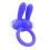 Anneau vibrant silicone bleu avec oreilles de lapin - COR-003BLU