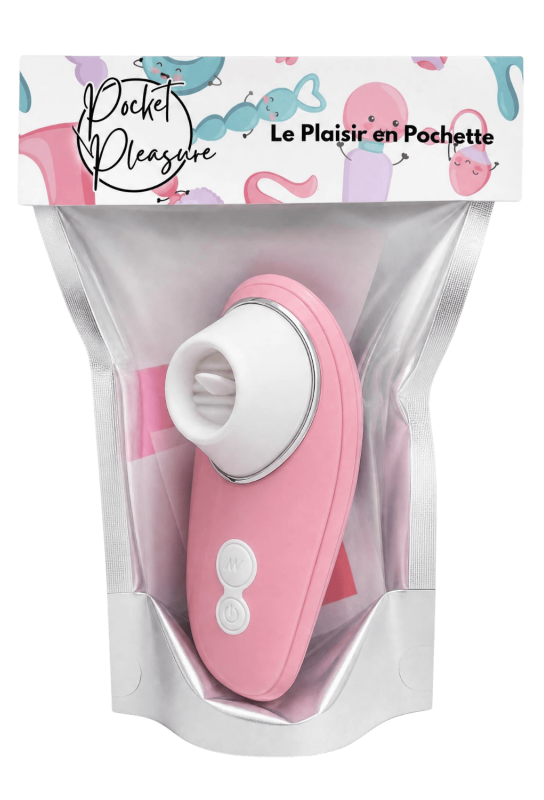 Vibromasseur rose à langue vibrante pour cunnilingus - BOZ-005PNK
