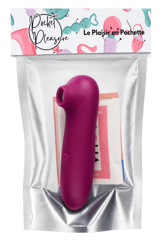 Vibromasseur succion violet 10 vitesses de voyage - BOZ-035PUR