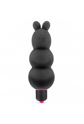 Vibromasseur stimulateur noir 7 vitesses silicone waterproof