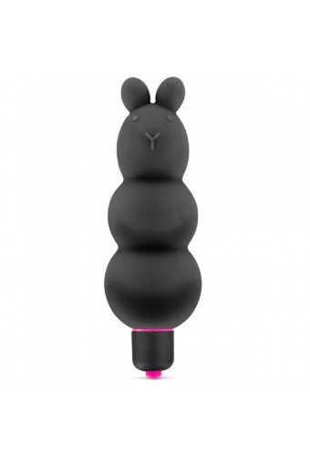 Vibromasseur stimulateur noir 7 vitesses silicone waterproof