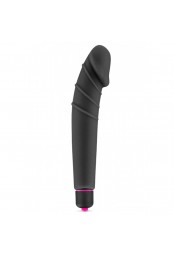 Vibromasseur noir 7 vitesses forme réaliste waterproof