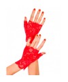 Gants en dentelle florale avec doigts ouverts