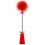 Cravache rouge bdsm avec plumeau
