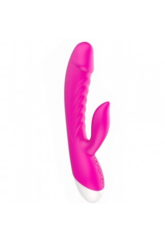 Vibromasseur rabbit rose chauffant 10 programmes USB