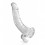 Gode jelly courbe transparent ventouse taille XL 22cm