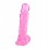 Gode jelly rose ventouse taille XL 22cm