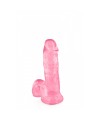 Gode jelly rose ventouse taille S 15.3cm