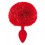 Plug anal pompon rouge