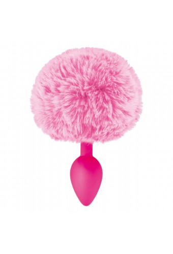 Plug anal pompon rose