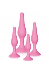 Coffret 4 plugs plaisir anal roses