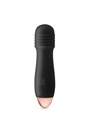 Vibromasseur noir 7 vitesses USB tête strié