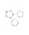 Pack 3 cockring transparents avec billes - CR-COR005CLE