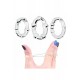 Pack 3 cockring transparents avec billes - CR-COR005CLE