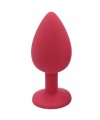 Plug rouge bijou cristal Large - DB-RY069CRED