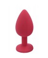 Plug rouge bijou cristal Medium - DB-RY068CRED