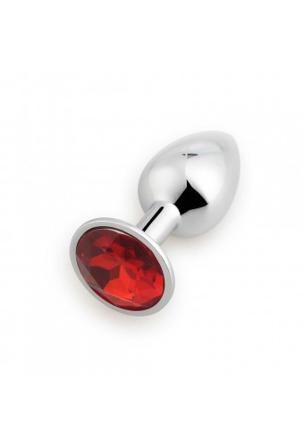 Plug bijou en aluminium bijou rouge Medium - RY-002RED