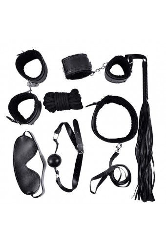 Ensemble Bondage noir - 10 pièces - SOM-013BLK